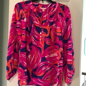 Lilly Pulitzer 100% silk Elsa top